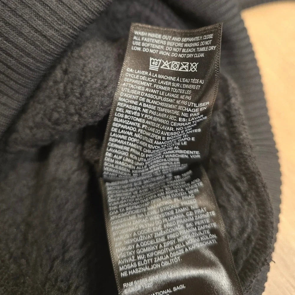 NWT‎ The North Face Mens Pullover Quarter Zip Sweater Fleece Medium Black Gotham